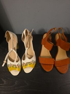 Soda Sandals + Barolika Floral Heels Bundle | Size 8 Barolika Size 40